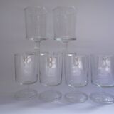 6 Cavalier wine glasses