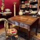Antique French Writing Desk in Oak with Cabriole Legs, 1800s