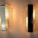 Pair of wall lamps by Kaiser Leuchten, frosted glass, Germany, 1960