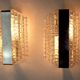 Paire d'appliques par Kaiser Leuchten, verre givré, Allemagne, 1960