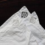 Vintage white cotton pillowcase - Embroidery