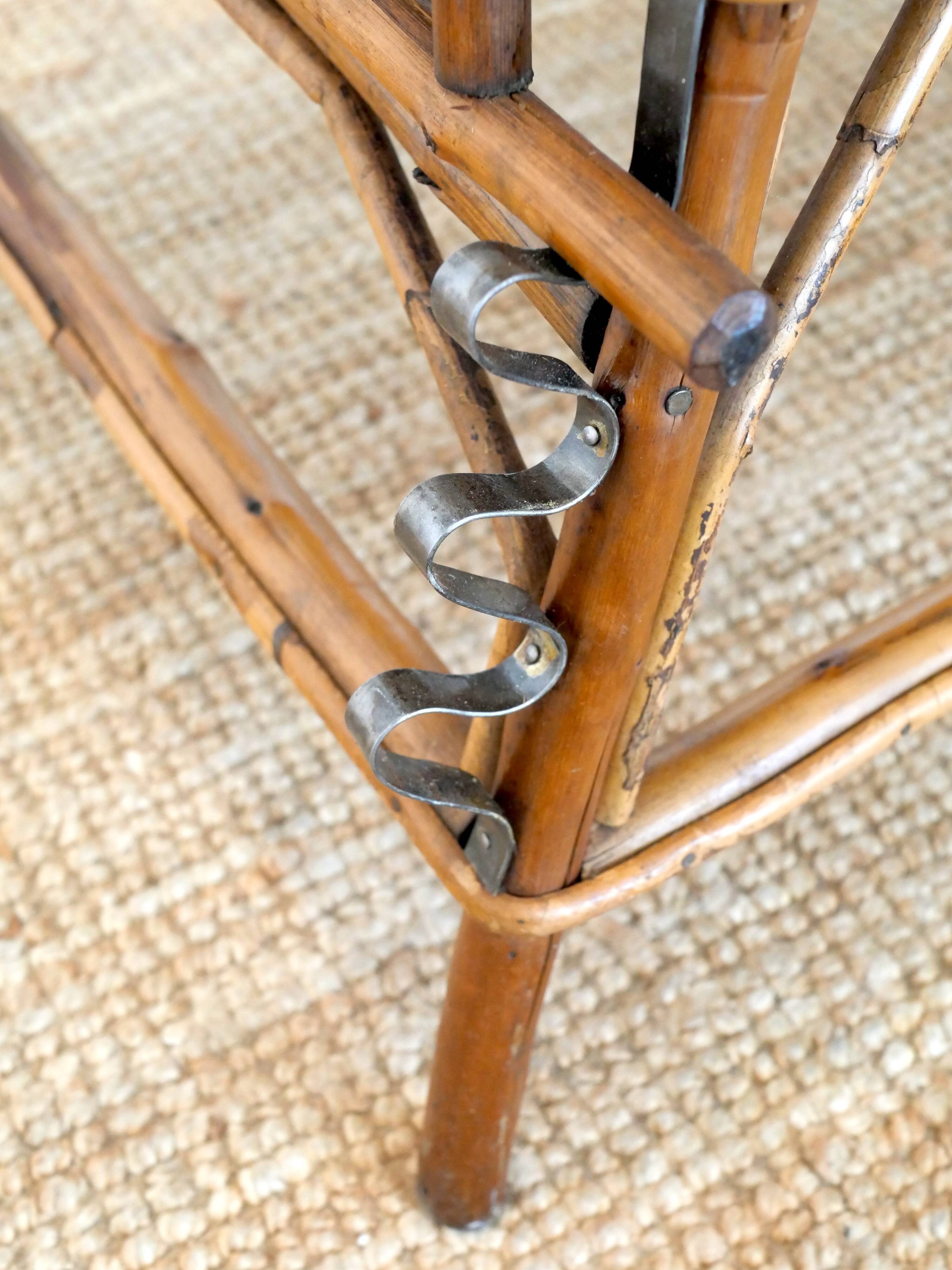 Chaise longue en osier années 30