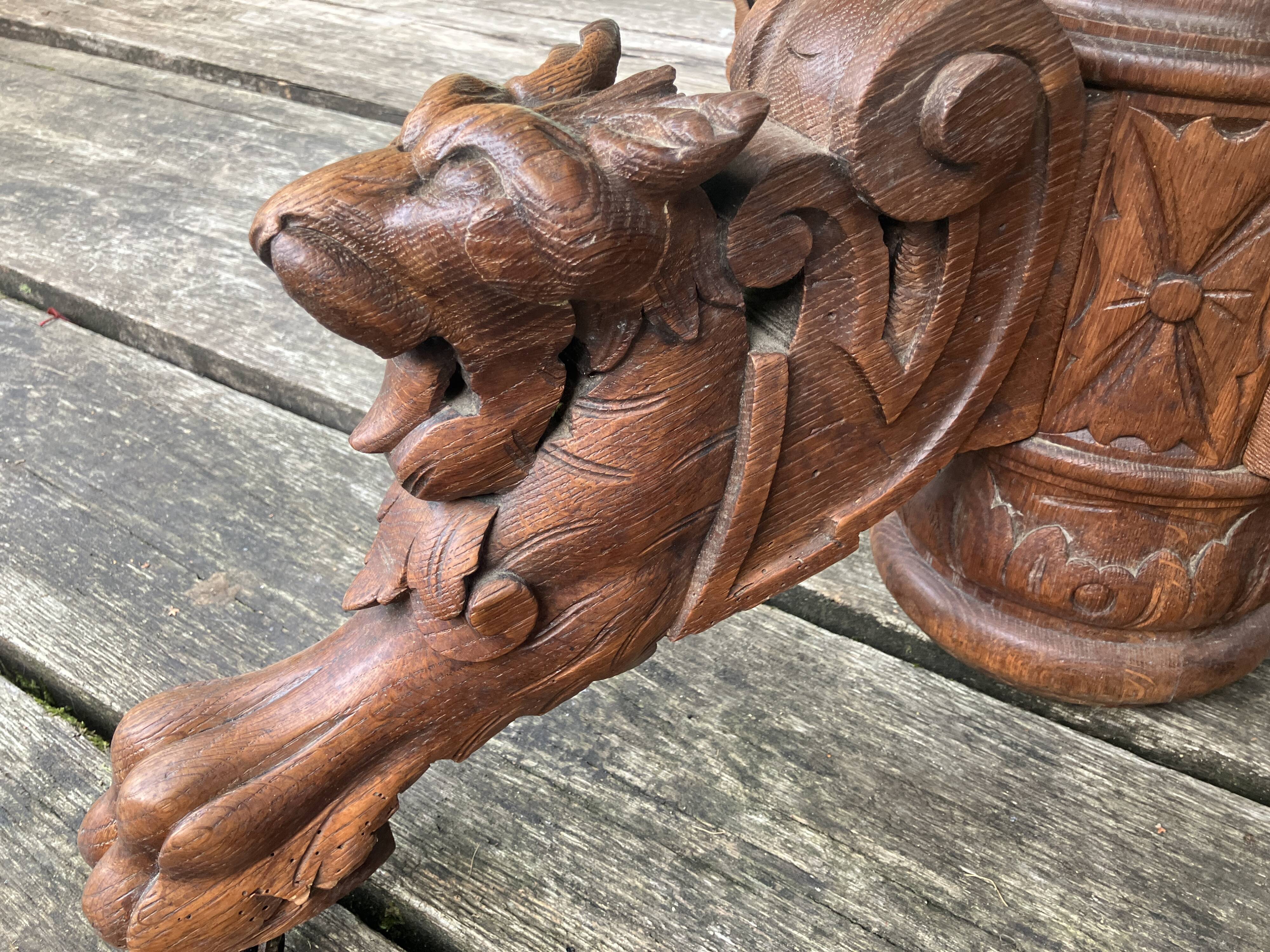 Large round oak table