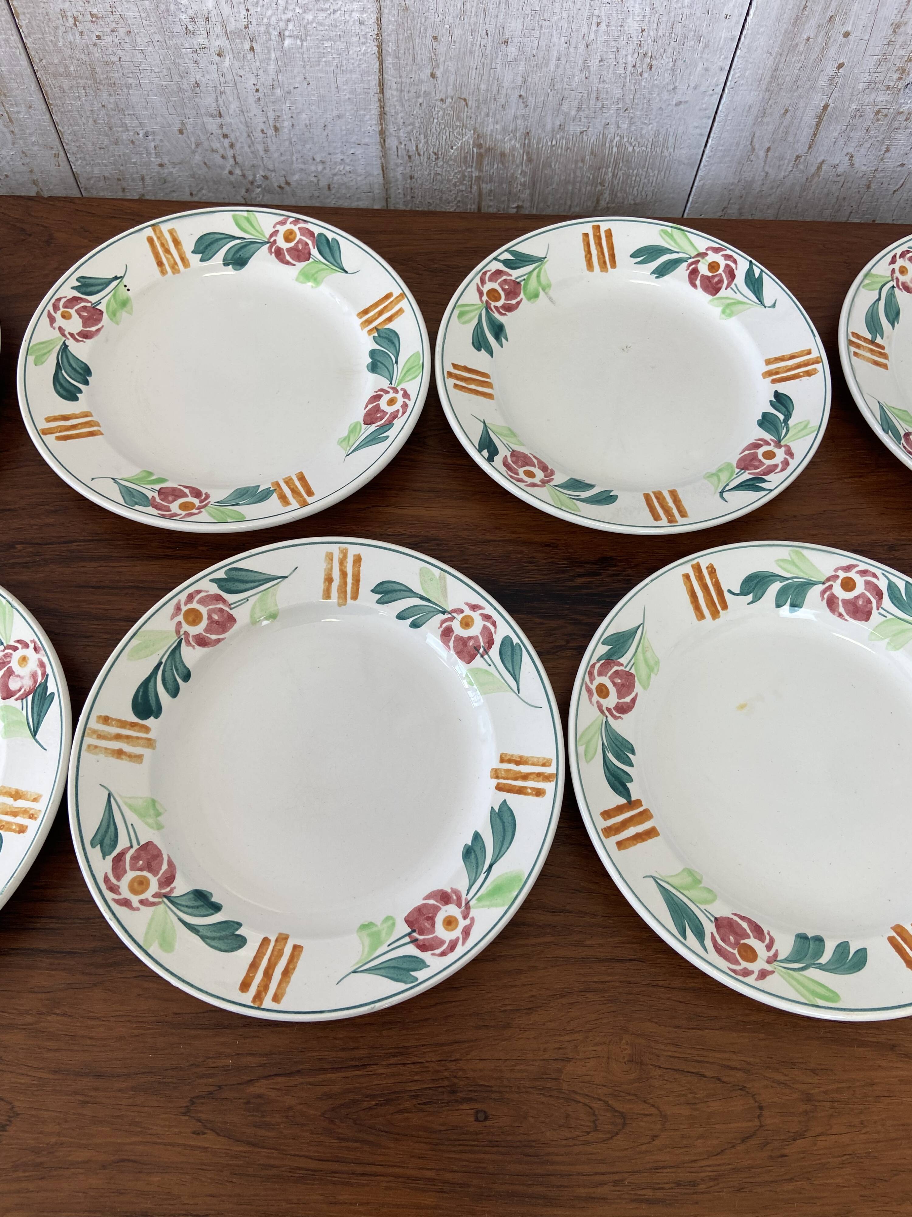 set of 8+3 St Amland plates