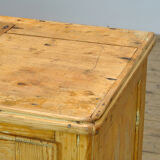 Rustic european pine ice cabinet, circa 1910
