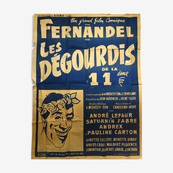 Movie poster - authentic print 1937 - Fernandel - The 11th