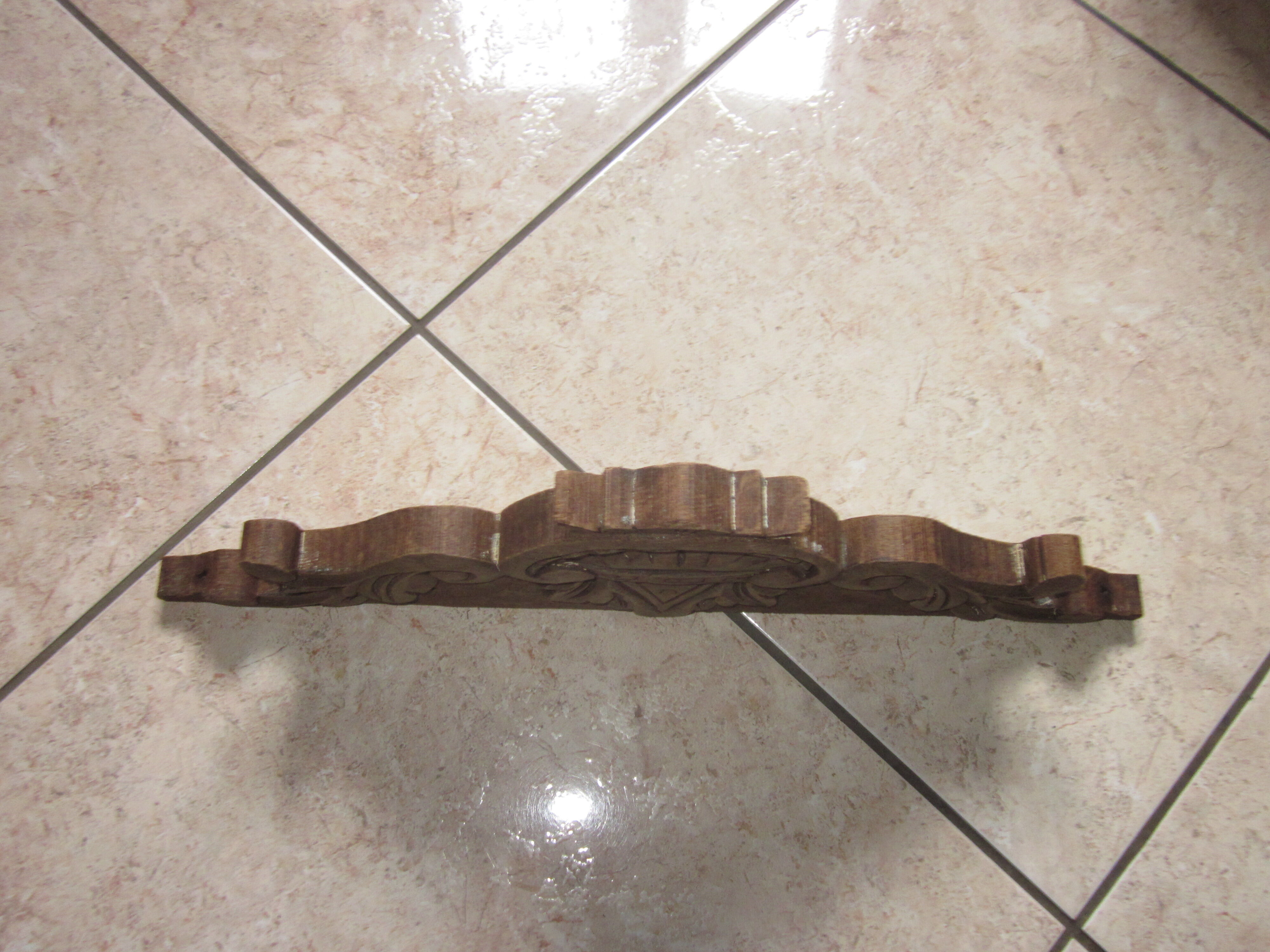 Old pediment in chene