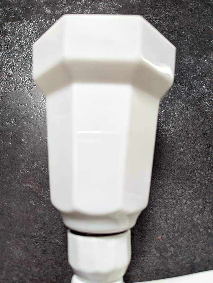 Old white porcelain wall lamp art deco bathroom 1930 opaline tulip 1930