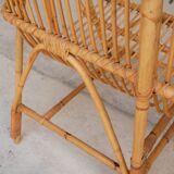 Vintage rattan bench