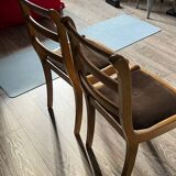 Set of 2 vintage 1950s solid wood chairs – Scandinavian style