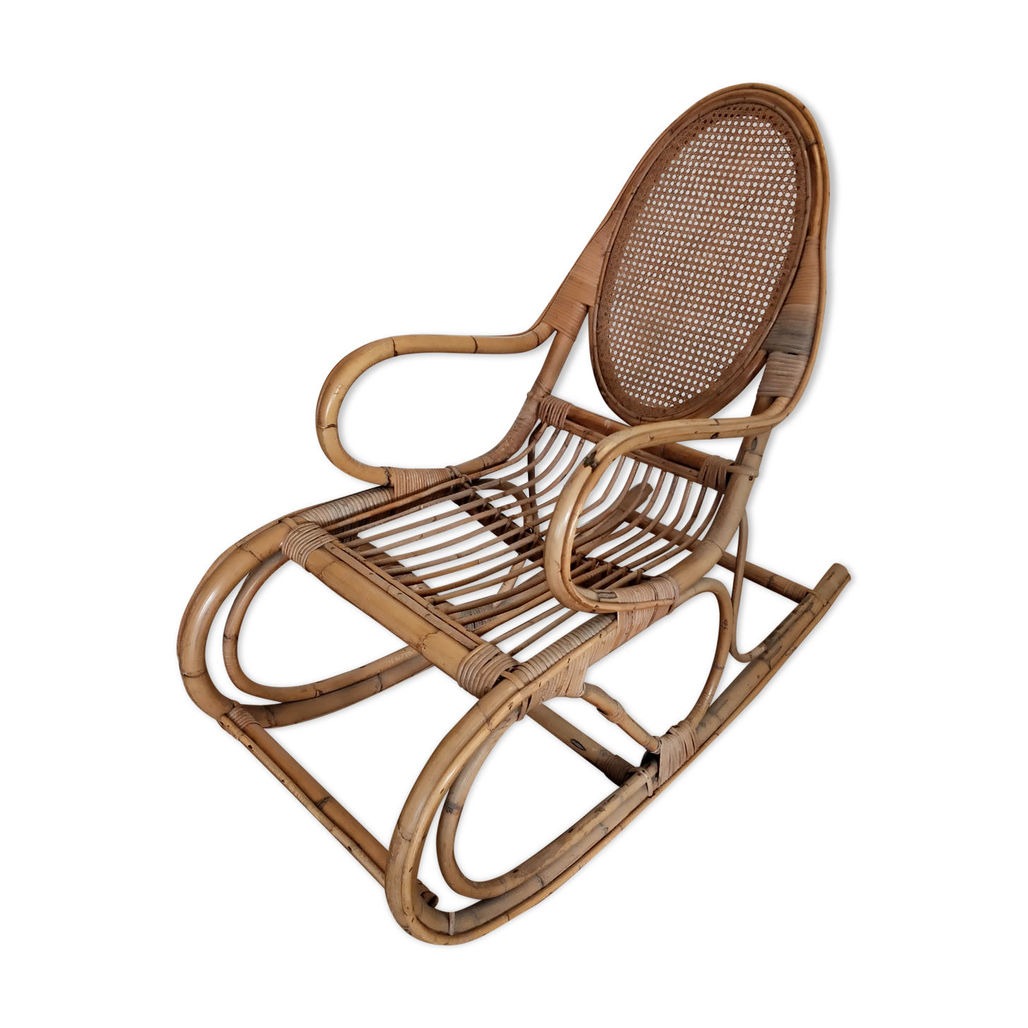 Rocking-chair rattan and canning