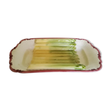 Plat à asperges barbotine Sarreguemines