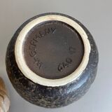 Set of 2 Multi-Color Fat Lava Op Art Pottery Vase Made Bay Ceramics, Germany