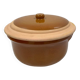 Large glazed terracotta cassoulet dish
