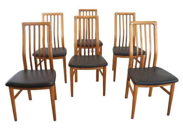 Set van 6 Kai Kristiansen voor Schou Andersen stoelen 'Lille Arden'