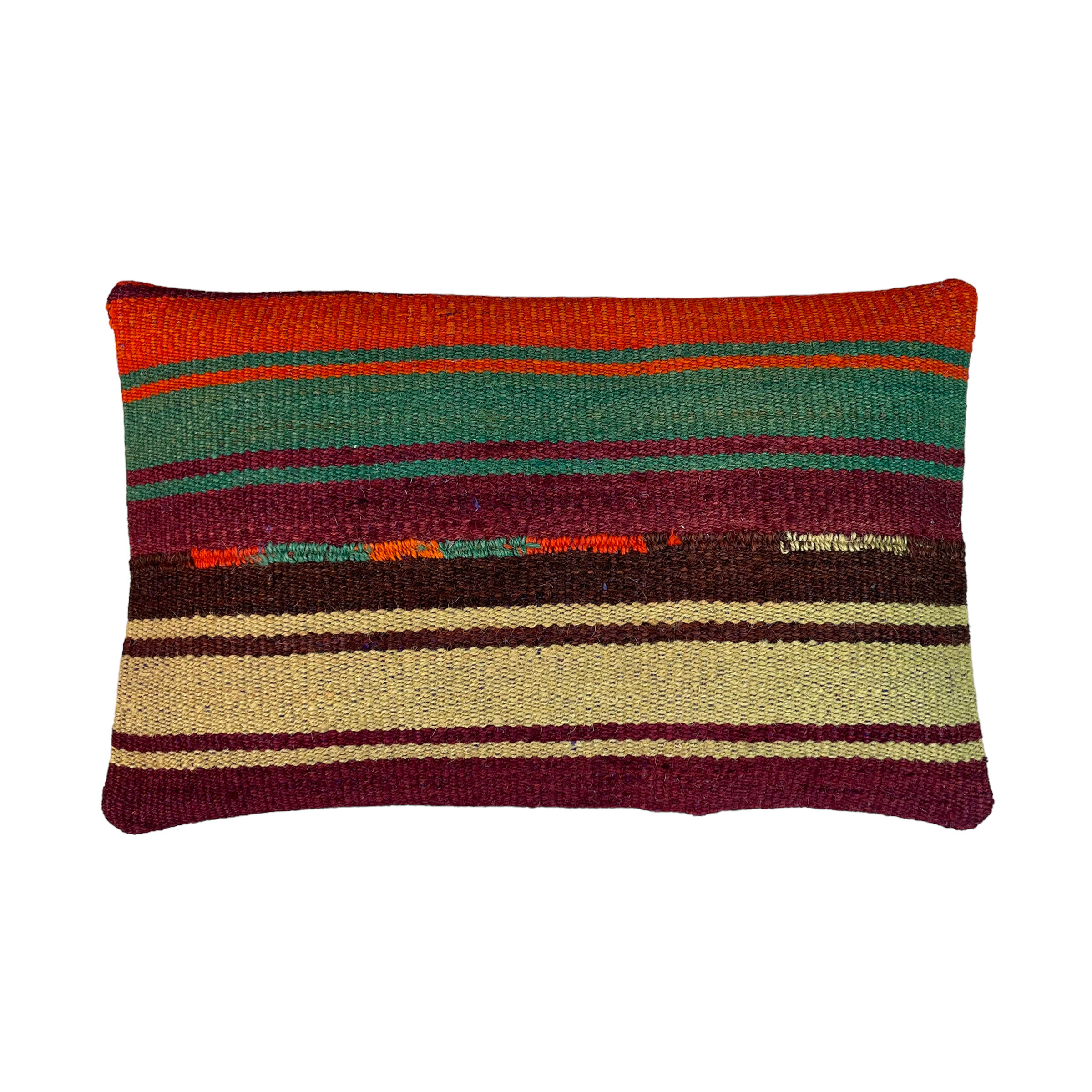 Vintage turkish kilim cushion cover, 30 x 50 cm
