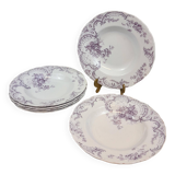 6 Cauldon England Clarence pattern soup plates