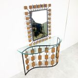Console and mirror by Mario Giani, 1970s