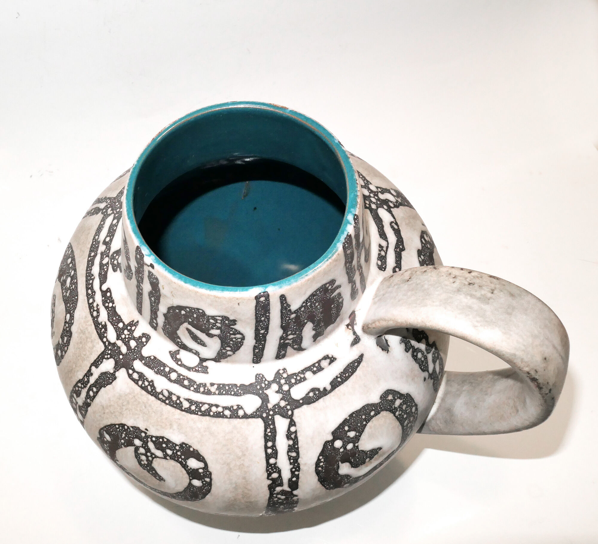 Beautiful vase Carstens 1960's Fat washes abstract décorby Heinz Siery