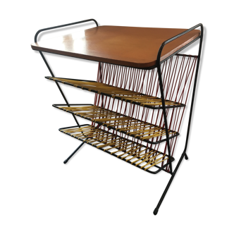 Vintage scoubidou side table, 60s