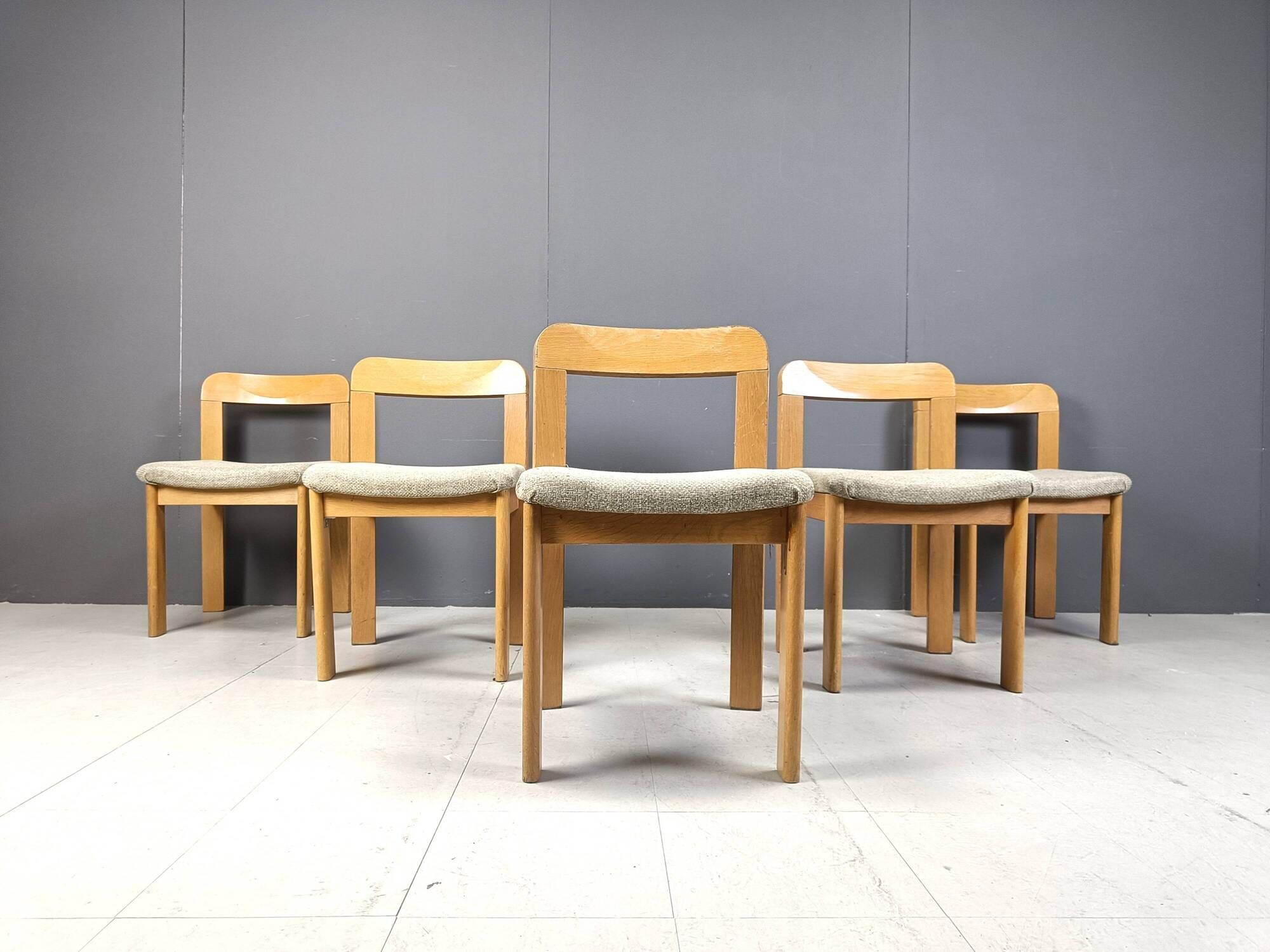 Vintage brutalist dining chairs, 1970s