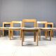 Vintage brutalist dining chairs, 1970s