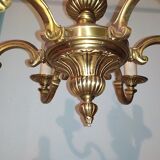 Lustre doré laiton 6 branches