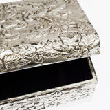 Decorated hammered metal box