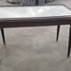 Antique Italian Carrara Marble, Mahogany, and Brass Coffee Table