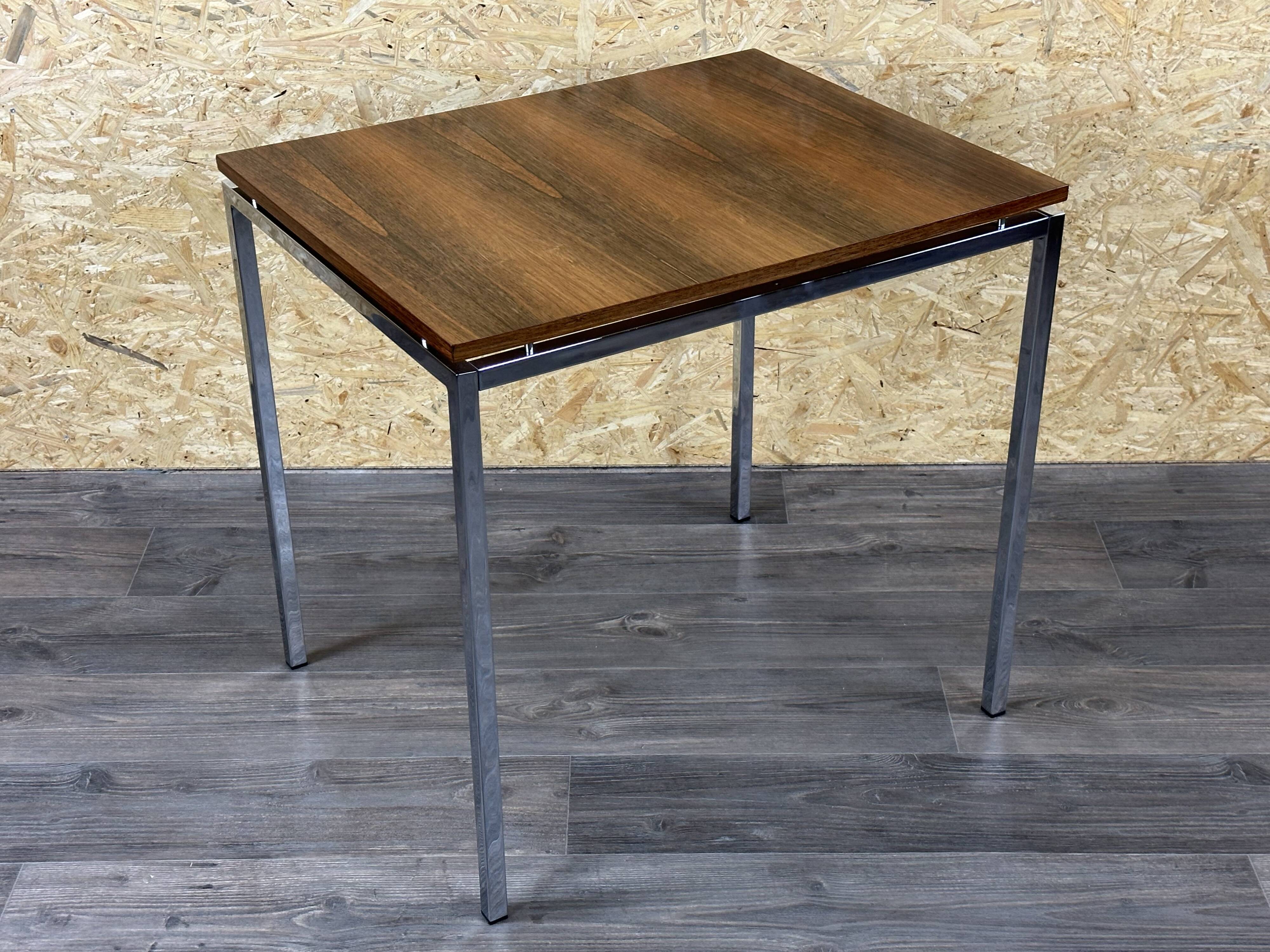 60s 70s teak office table desk chrome frame Danish design