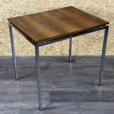60s 70s teak office table desk chrome frame Danish design