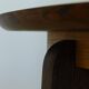 Oval table in ziricote and solid oak