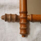 Bamboo-style wooden mirror