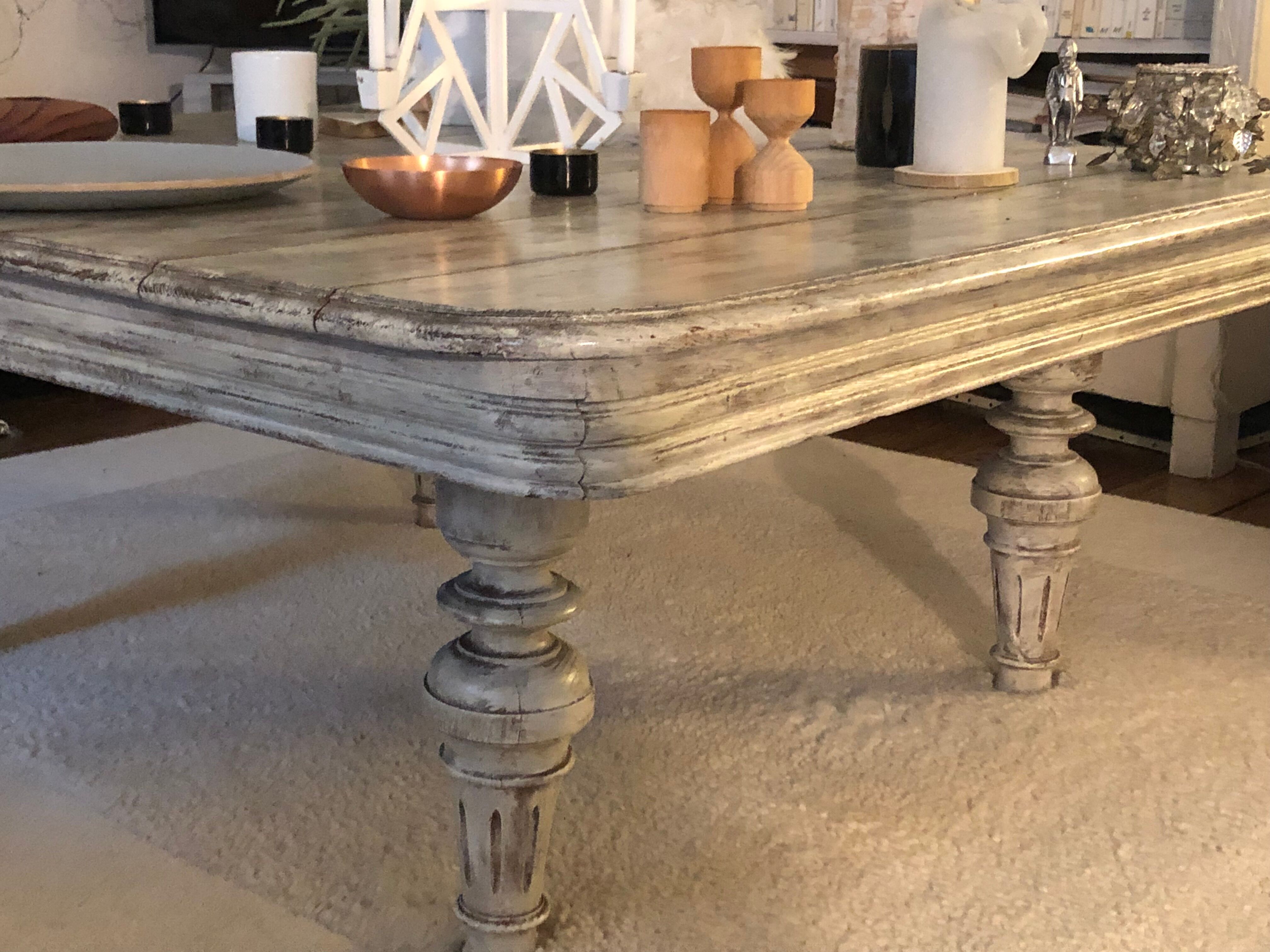 Patinated coffee table