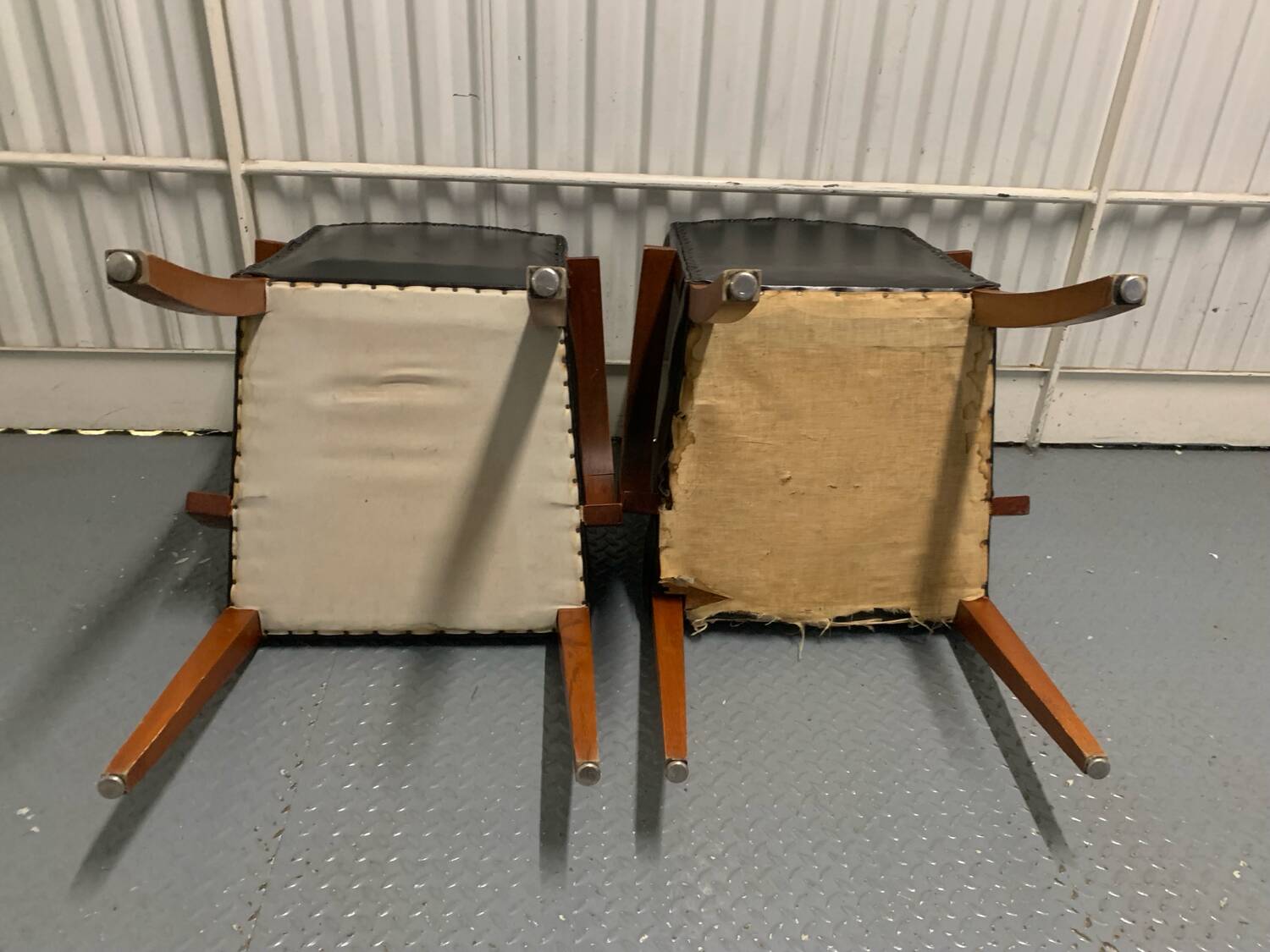Pair of bridge armchairs