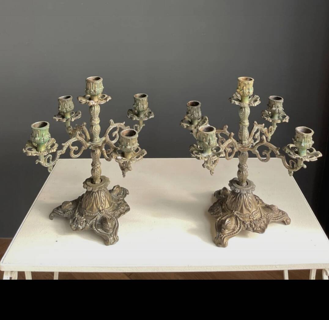 Pair of 5-light candlesticks