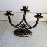 Bougeoir brutaliste en bronze