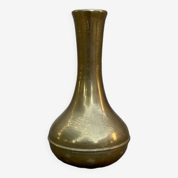 Vintage handcrafted brass vase