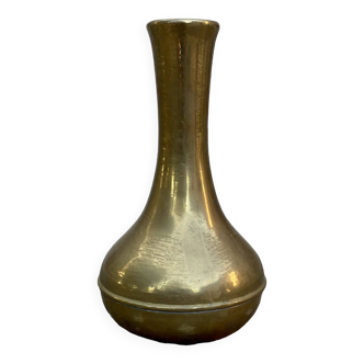 Vintage handcrafted brass vase