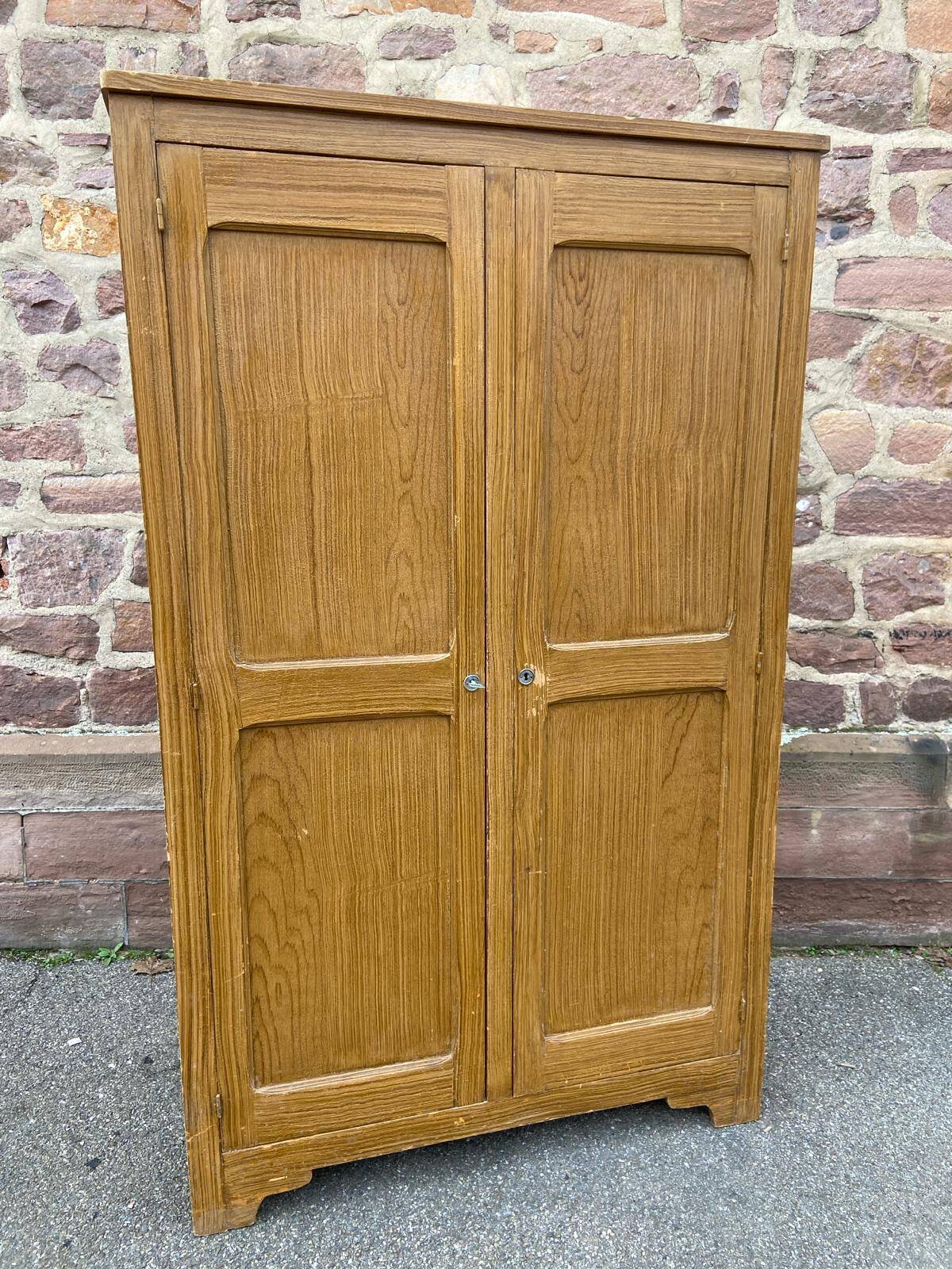Parisian wardrobe Closet cloakroom wooden workshop Mid-century vintage Scandinavian 1950