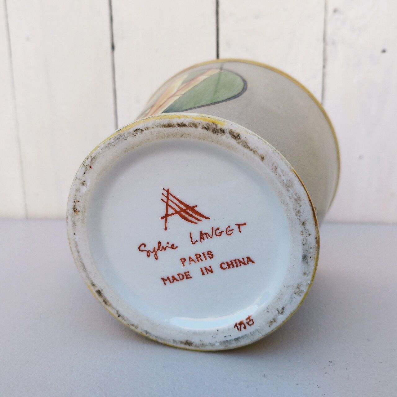 Ceramic pot cache bamboo décor Langet