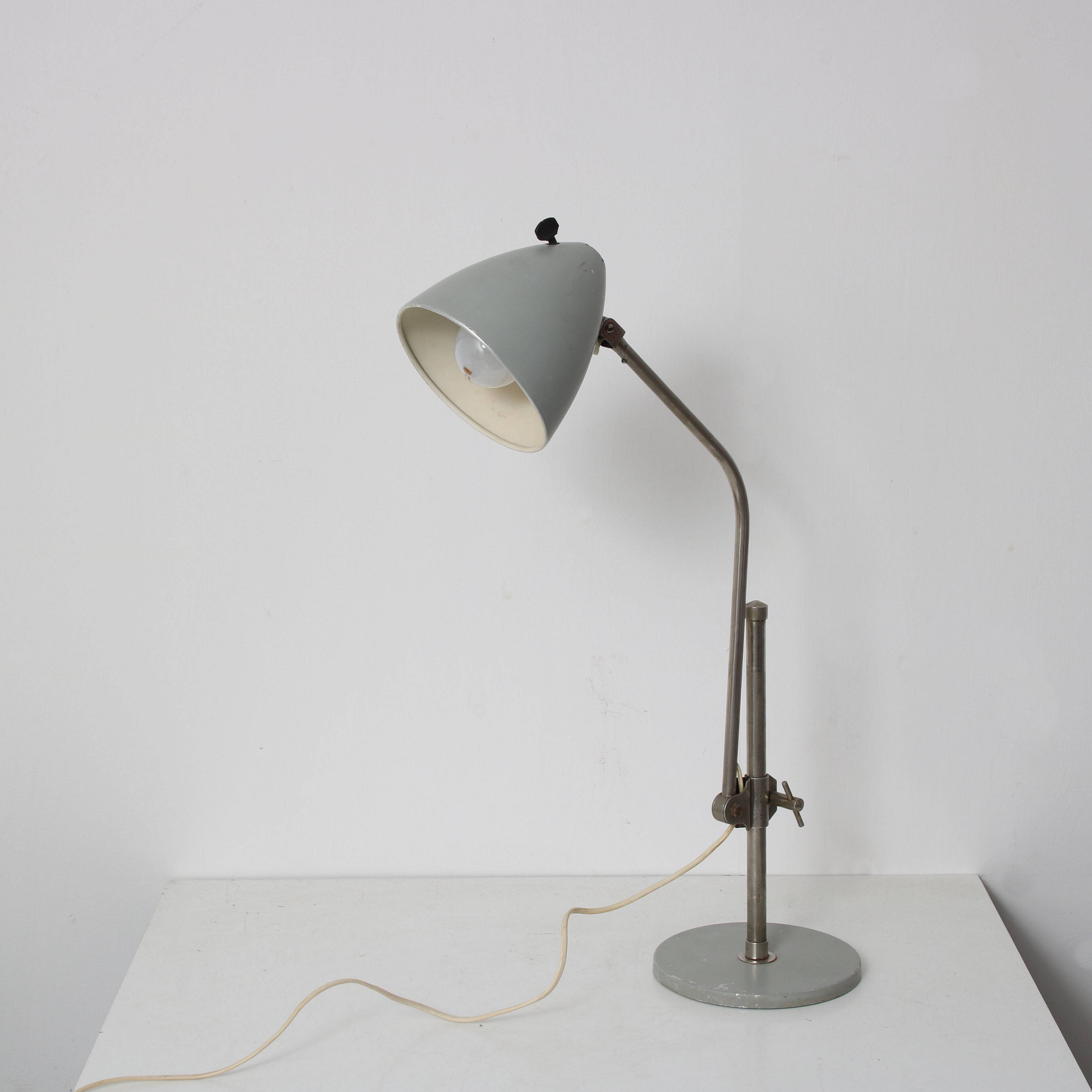 1950s Adjustable industrial desk lamp by Hala, Netherlands