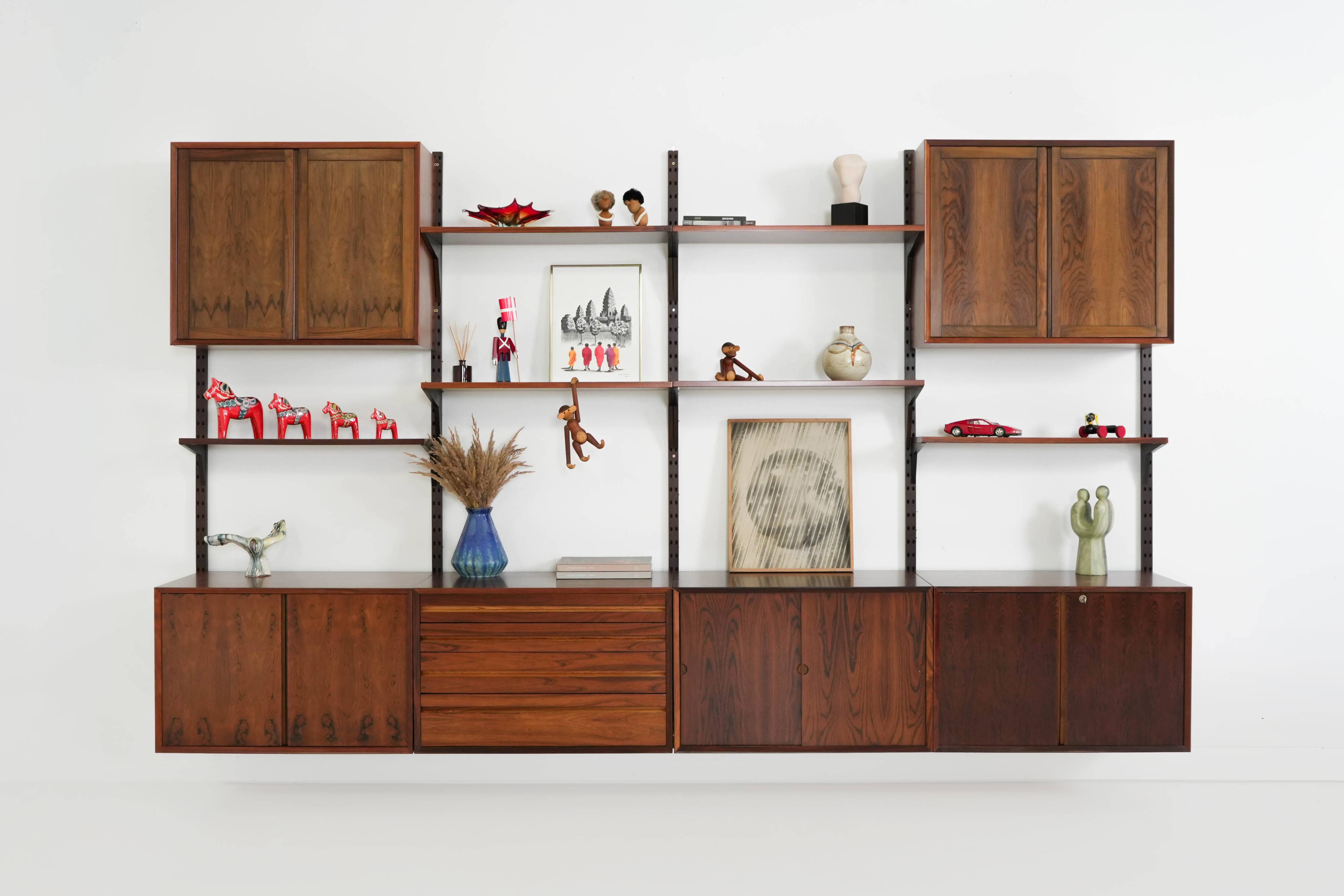 Modular shelving by Poul Cadovius, rosewood, 1970s