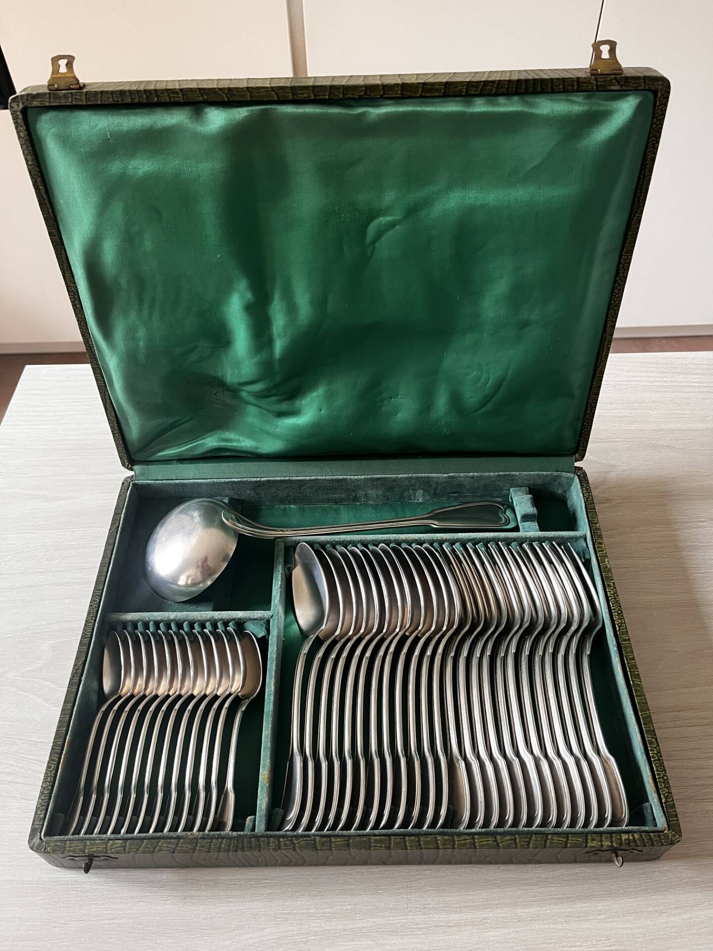 Old silver plated housewife