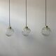 Lot 3 round lamps in vintage glass