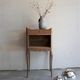 Vintage wooden bedside - Louis XV style nightstand in Oak