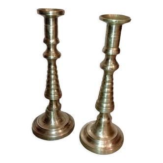 Old bronze candlesticks