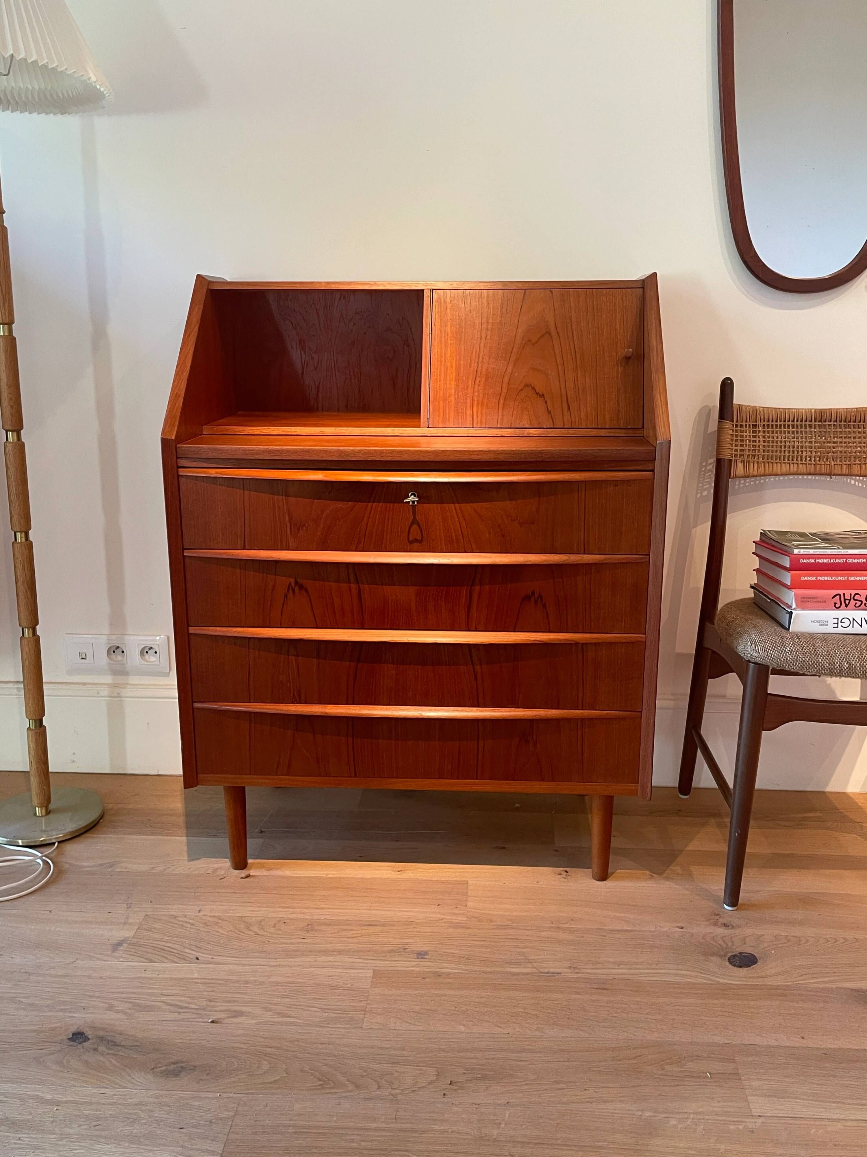 Vintage Scandinavian teak secretary "Holger"