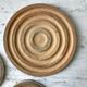 Ceramic trifle and coaster set / stoneware pottery signed 70s