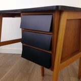 Black and wood office, 60s